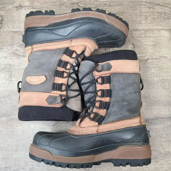 Columbia Bugabison Waterproof Winter Snow Boots Men’s Size 8 Thermolite Leather - Picture 5 of 9